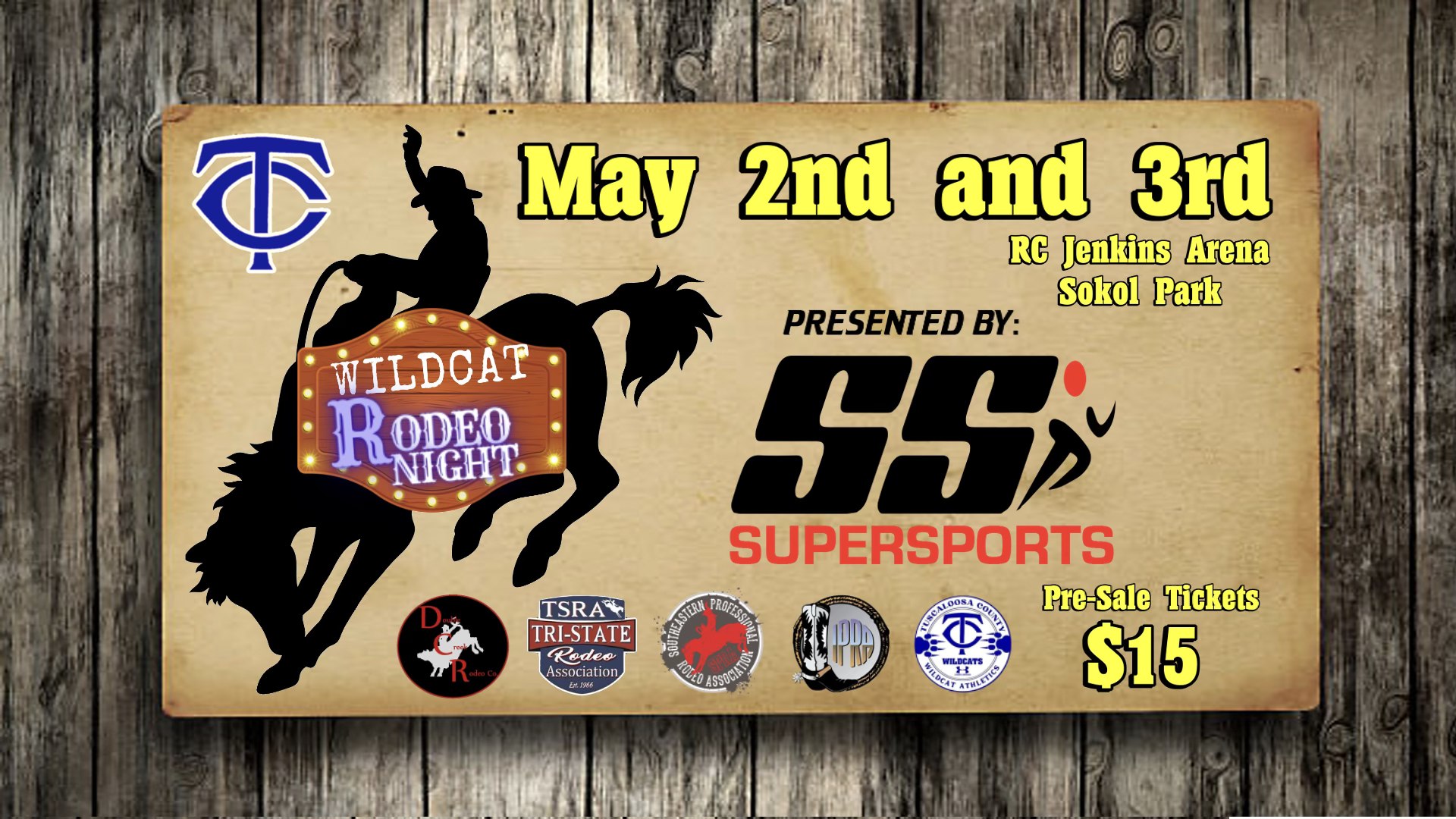 Tuscaloosa - 2nd Annual Wildcat Rodeo Presented by Super Sports May 2nd ...