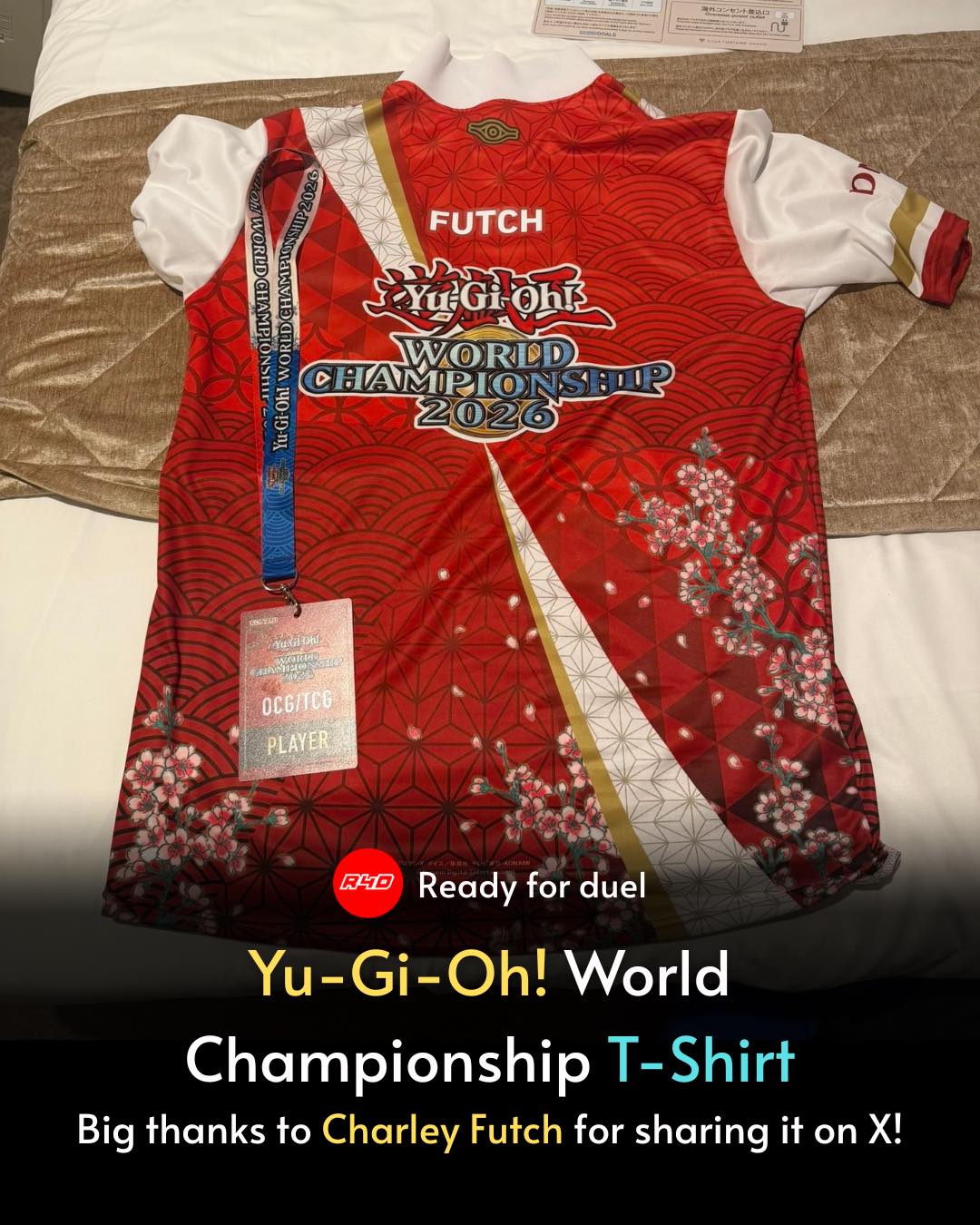 遊戯王 WORLD CHAMPIONSHIP 2026 Tシャツ　Lサイズ This year's Yu-Gi-Oh! World Championship T-Shirt for both OCG and