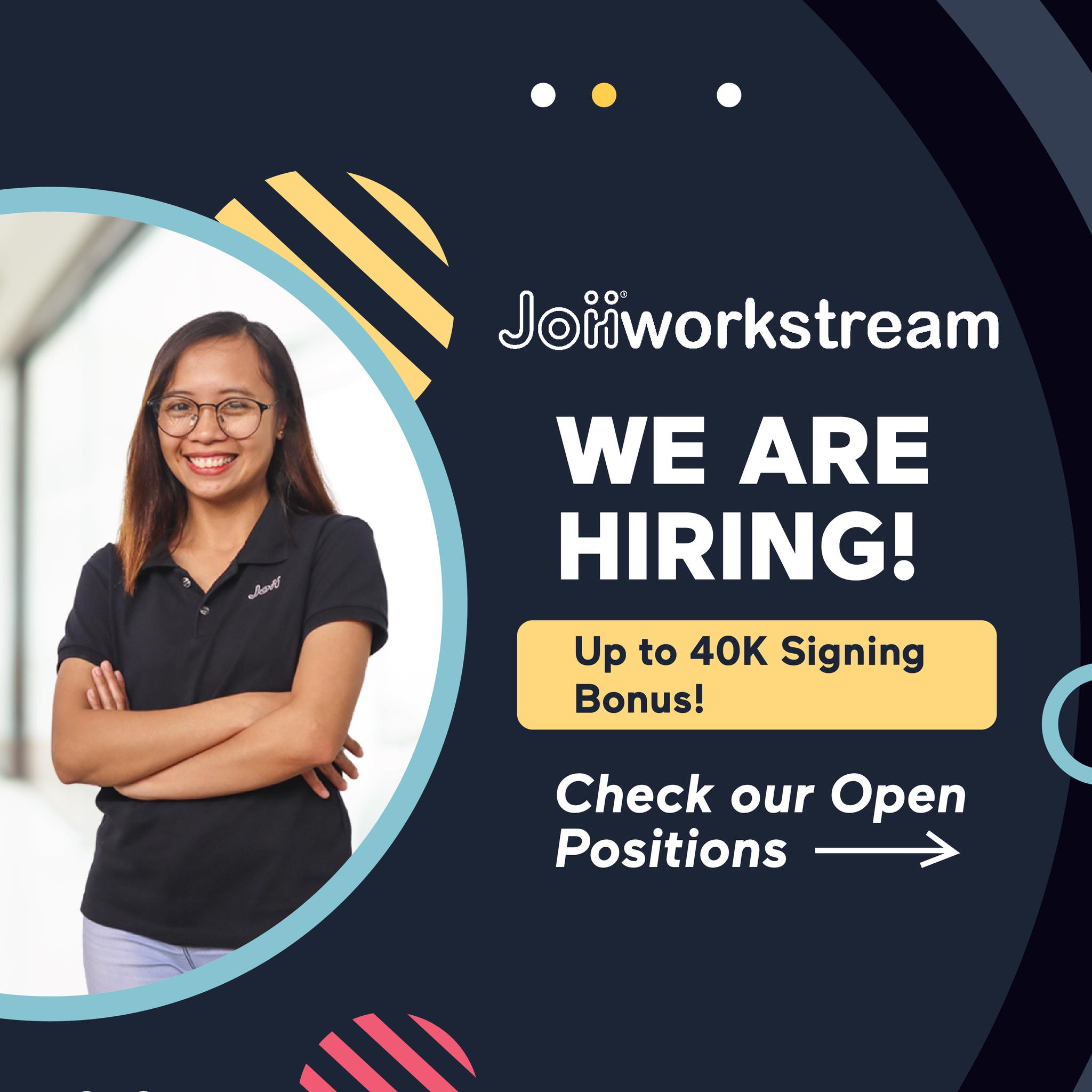 🚨 We're Hiring! 🚨 Join our... - Joii Workstream Careers PH | Facebook