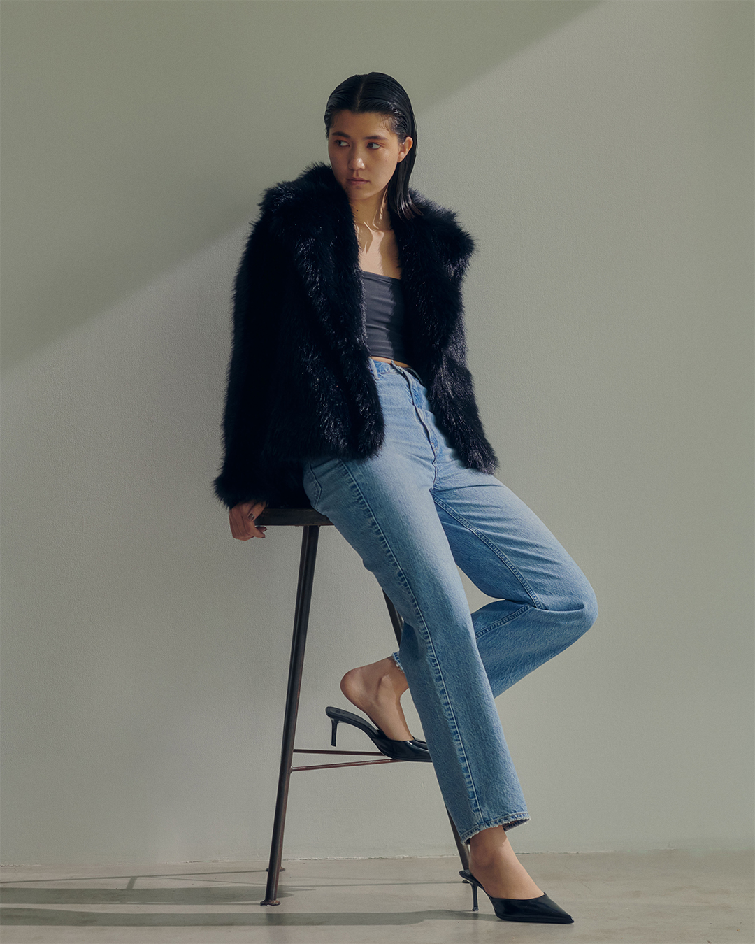 24FW COLLECTION “NEO CLASSIC” □ITEM Style: FAUX FUR COAT Color