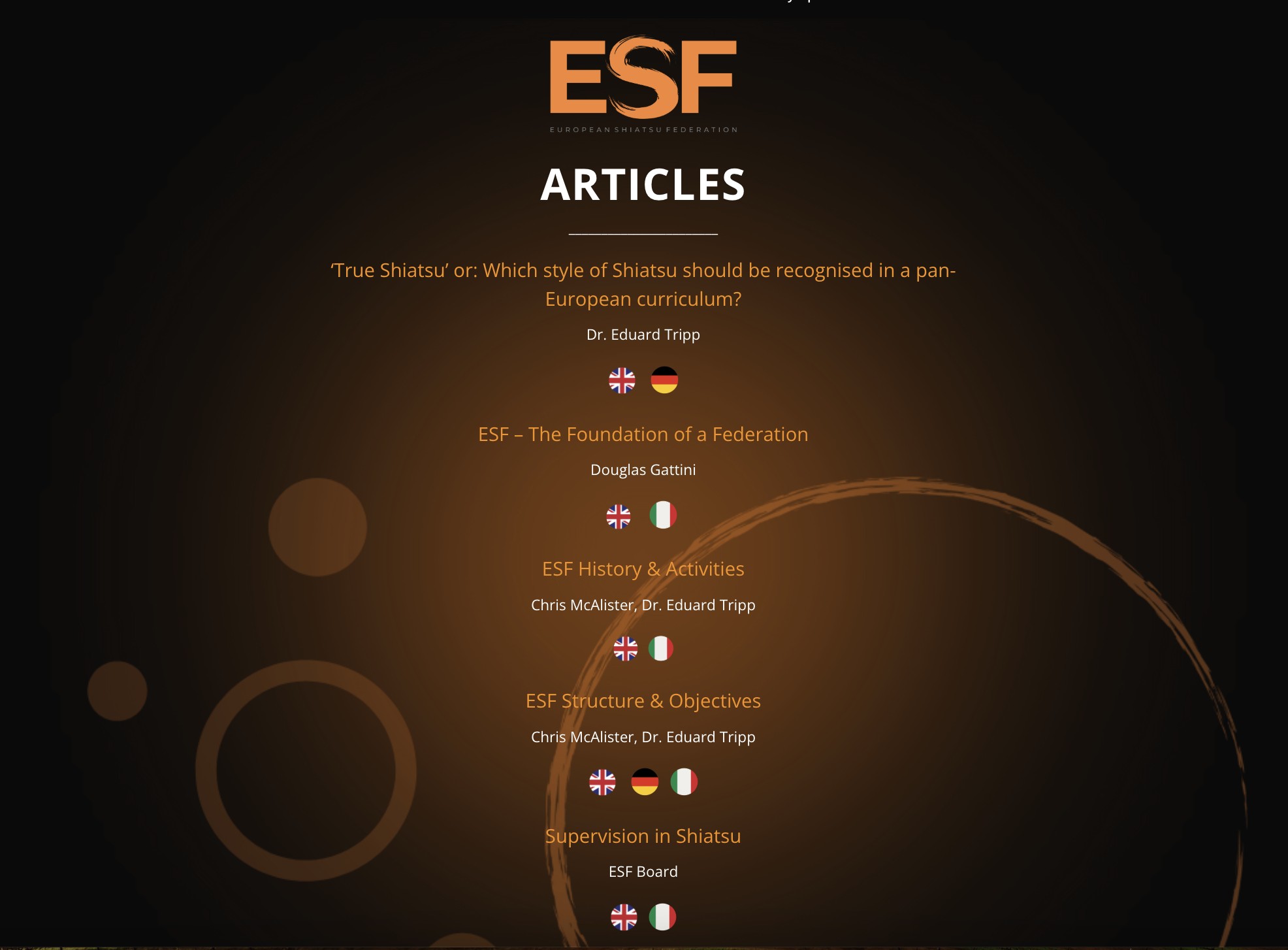 ESF - An Eternal Question The question of how we define Shiatsu is one ...