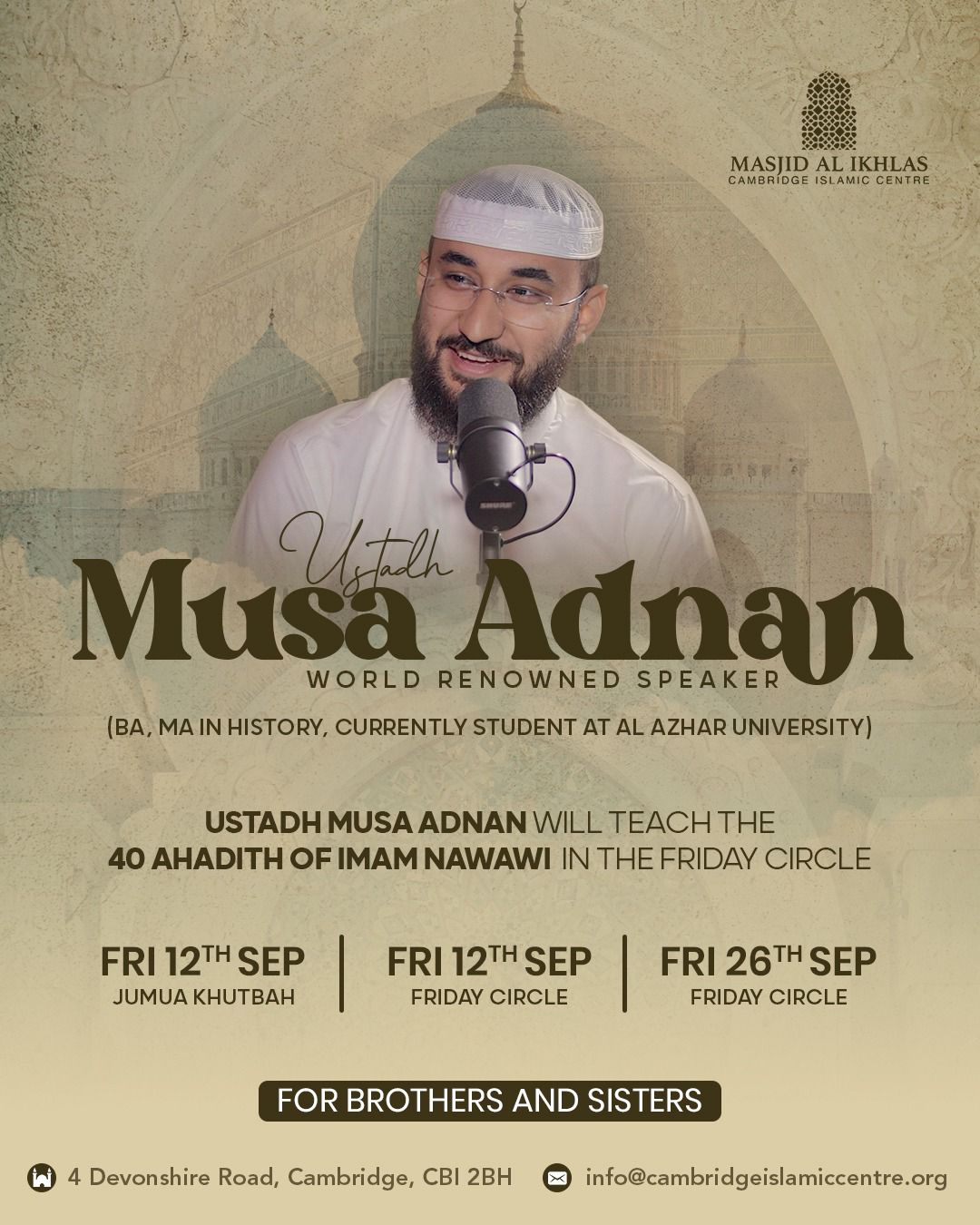BIOGRAPHY OF... - Masjid Al Ikhlas & Cambridge Islamic Centre | Facebook