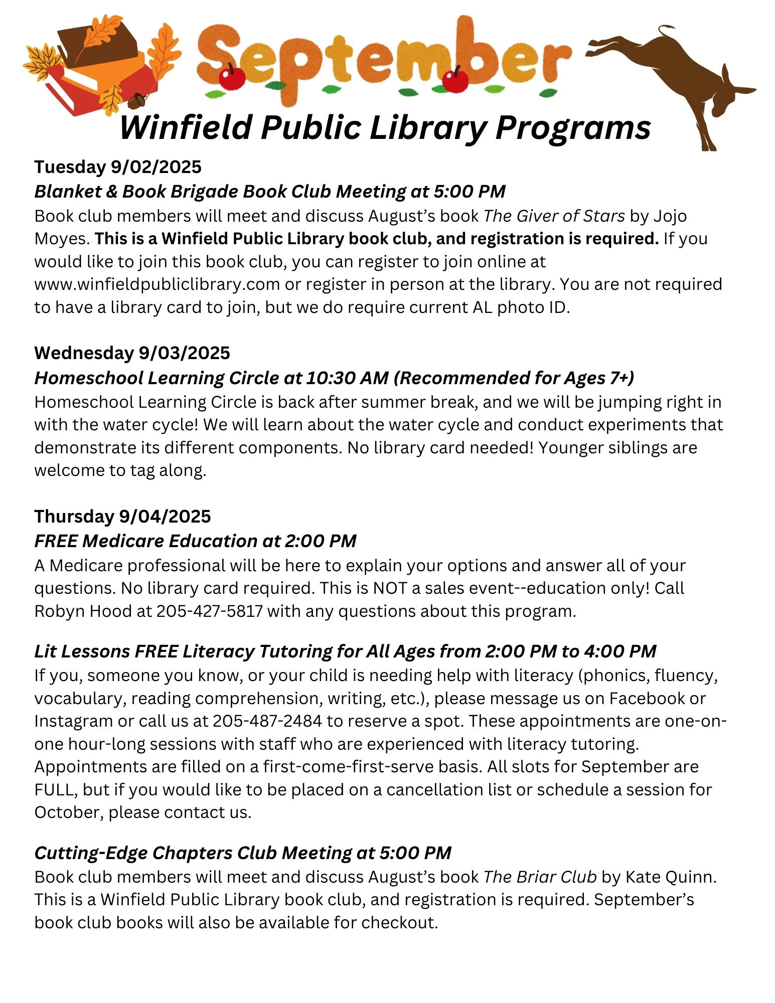 Check out what we have going on... - Winfield Public Library | Facebook