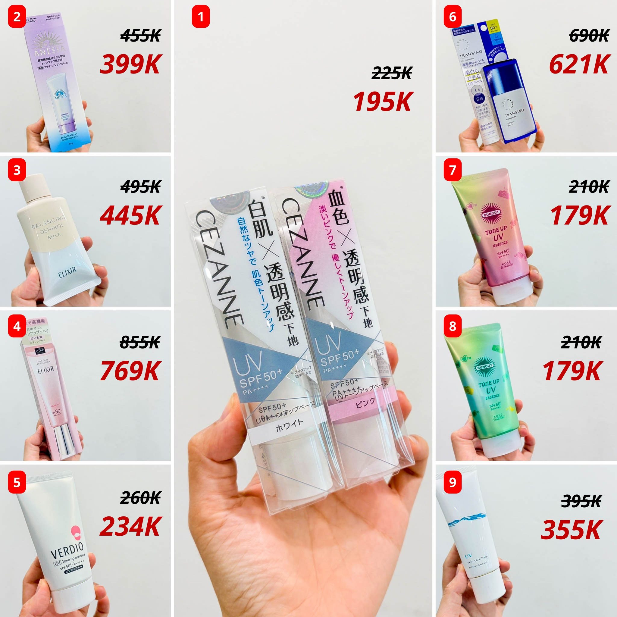 Zô - KEM CHỐNG NẮNG NÂNG TONE 1. KCN Cezanne Best seller nhà Nan thì ...