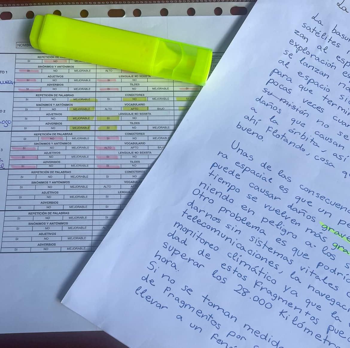 La - En clase, la expresión escrita es una de nuestras “constantes ...