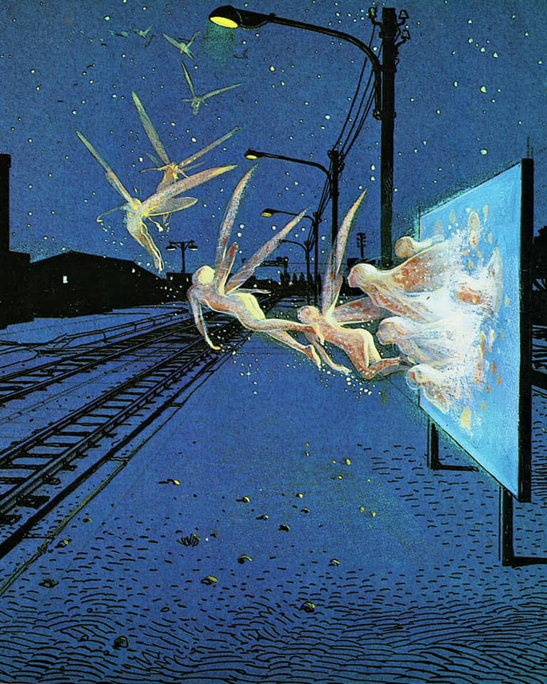 Art by Mœbius from his artbook “Mœbius: Fusion” (1995) ✨ Mœbius