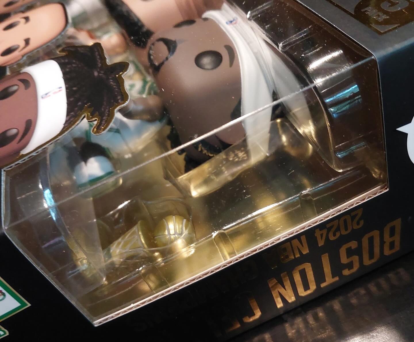 In hand with the Boston Celtics 2024 NBA Champions Funko POP! 5  display picture 1