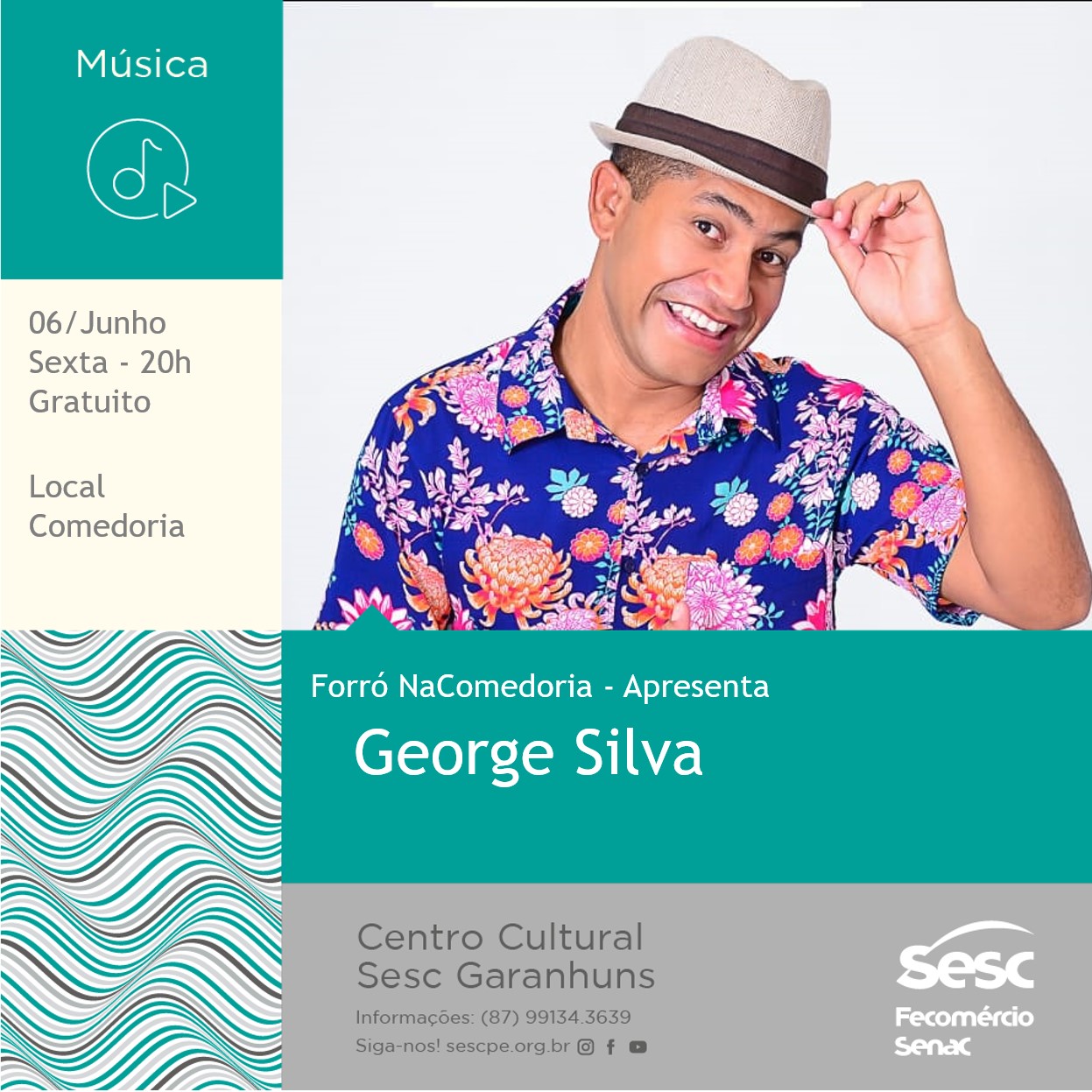Sesc - 🎶 O Centro Cultural Sesc Garanhuns apresenta: George Silva ...