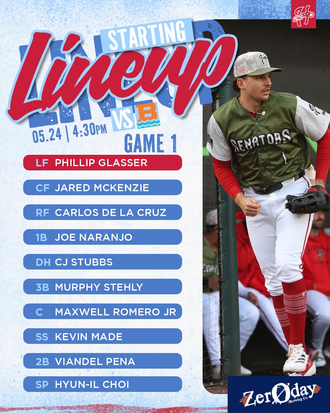 Our starting lineup for game 1️⃣ of 6️⃣ against the Altoona