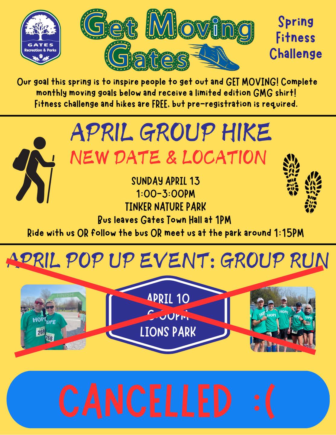 Gates - We had a few things planned for the start of our spring fitness ...