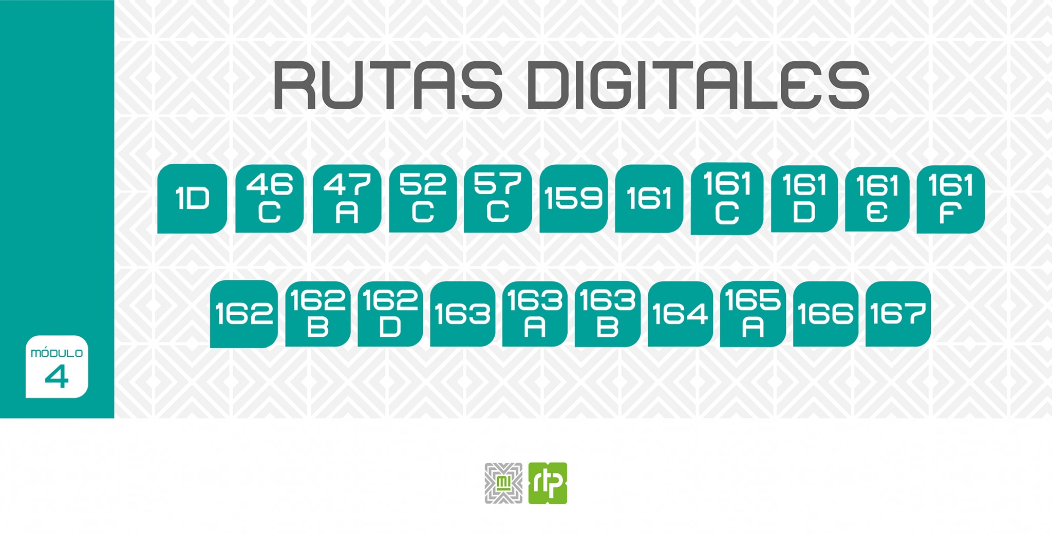 Consulta la Red de Rutas Digitales del Módulo 04 👉🏼 www.rtp.cdmx.gob.mx ...