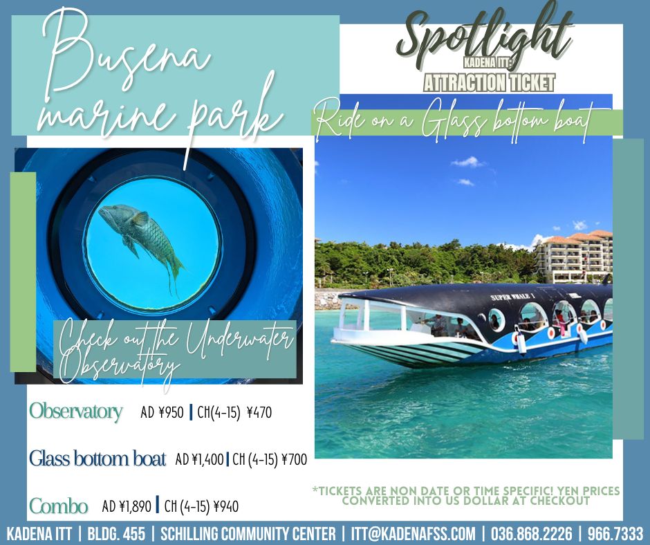 Kadena - 🎟️🎟️Ticket Tuesday🎟️🎟️ 🌊 Dive into the wonders of Okinawa's ...