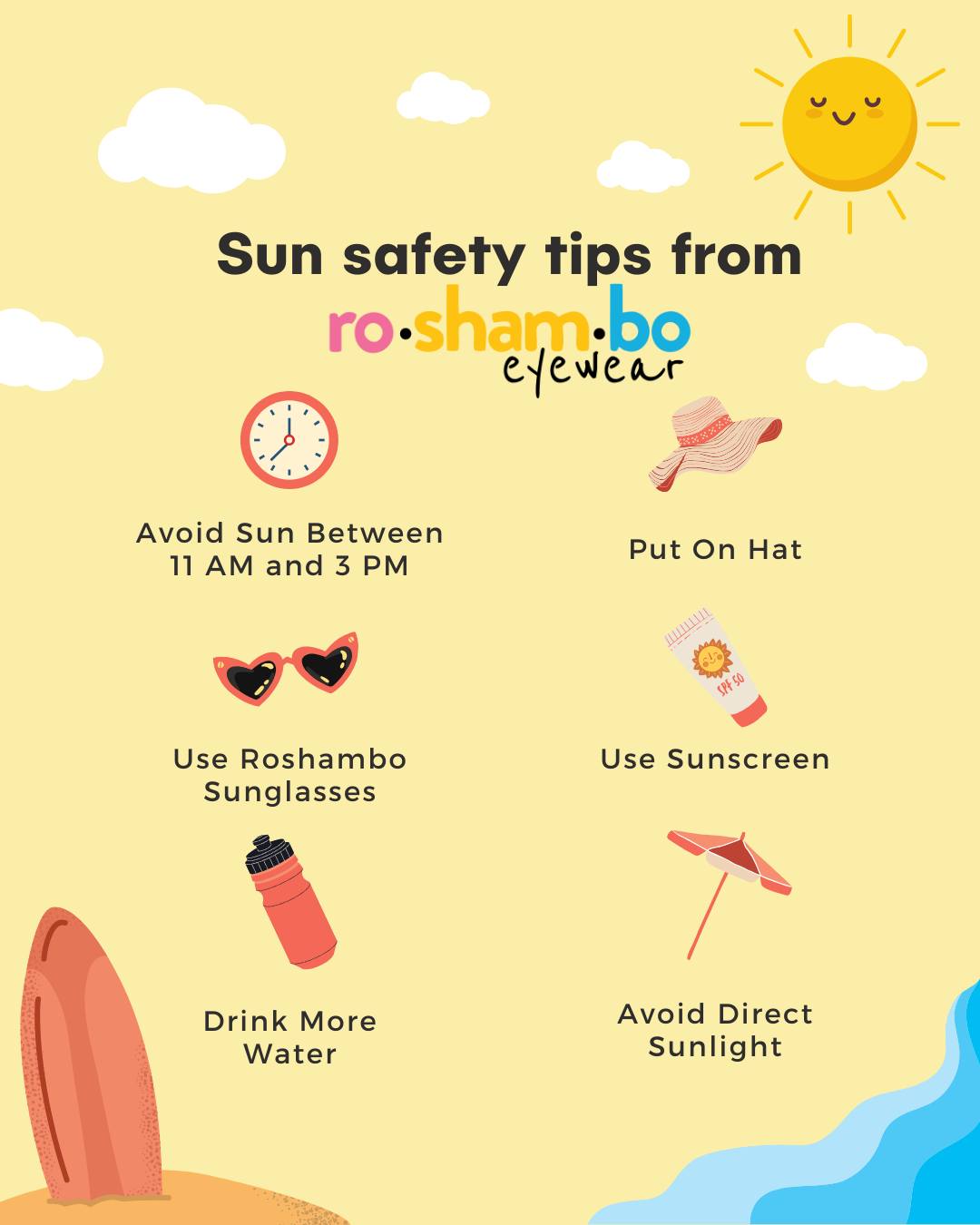 Roshambo - Warm weather is on the way! ☀️😎 Here are some sun safety ...