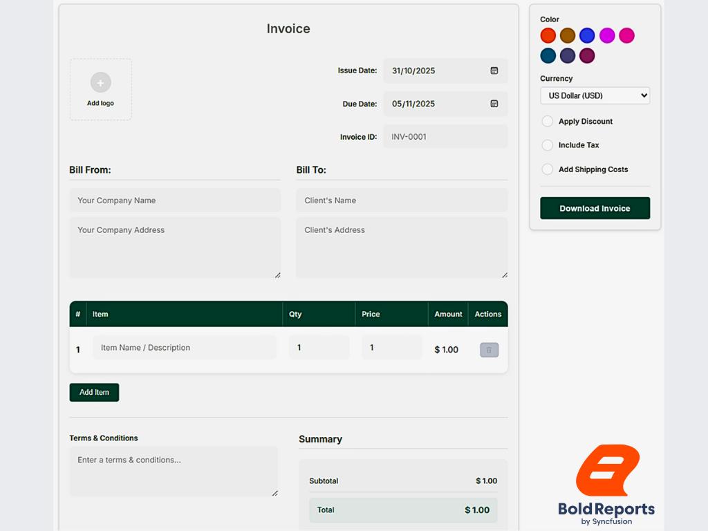 Bold - Still struggling with messy invoice templates? Say goodbye to ...