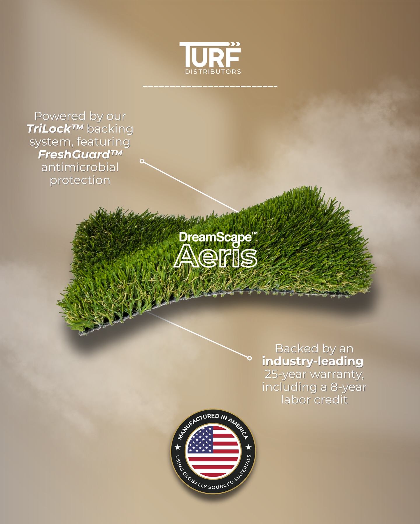 Turf - Natural look. Built-in power. Manufactured right here. 🇺🇸 ...
