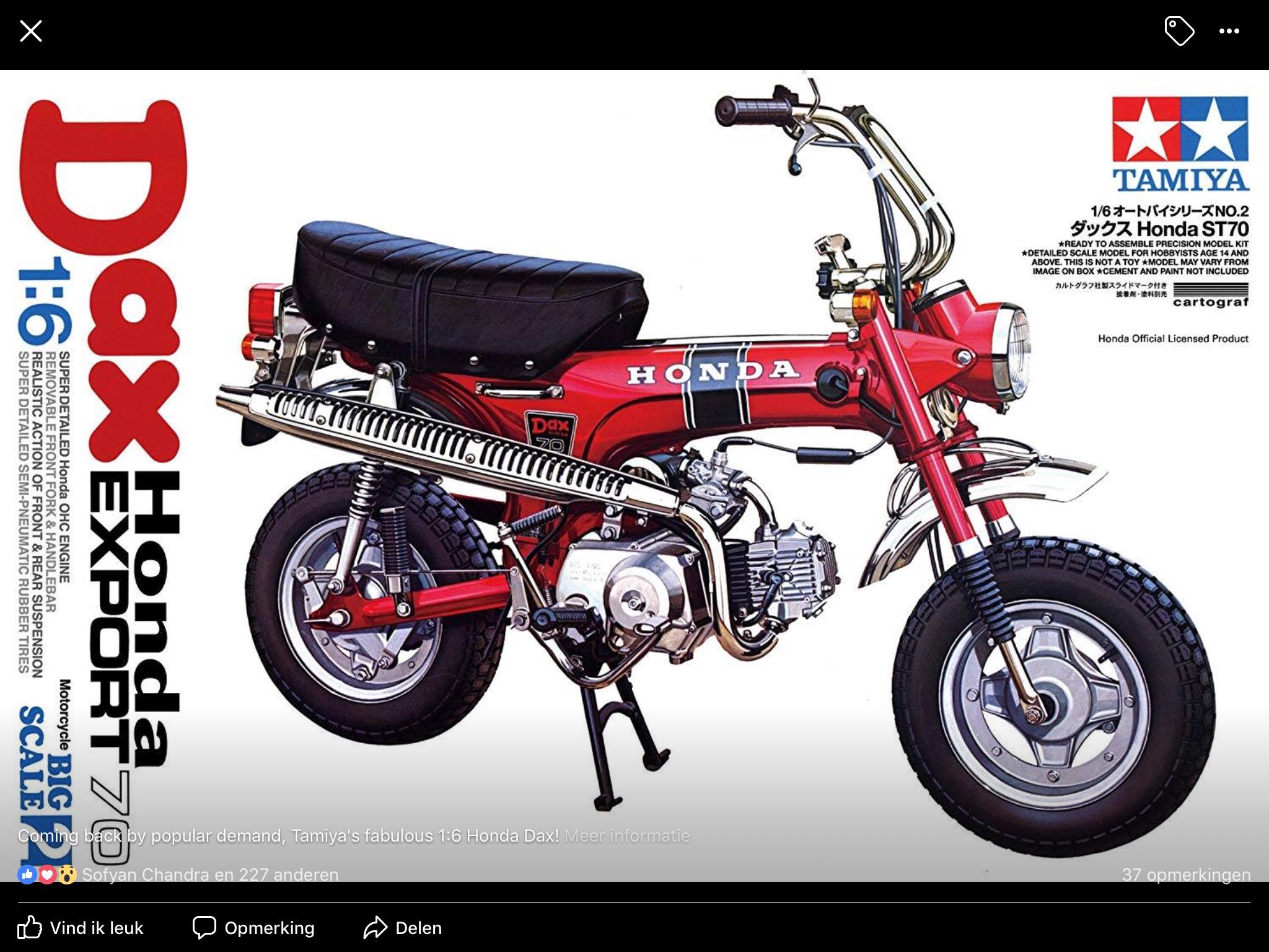 Tamiya 1/6 Honda Dax 70 Racing