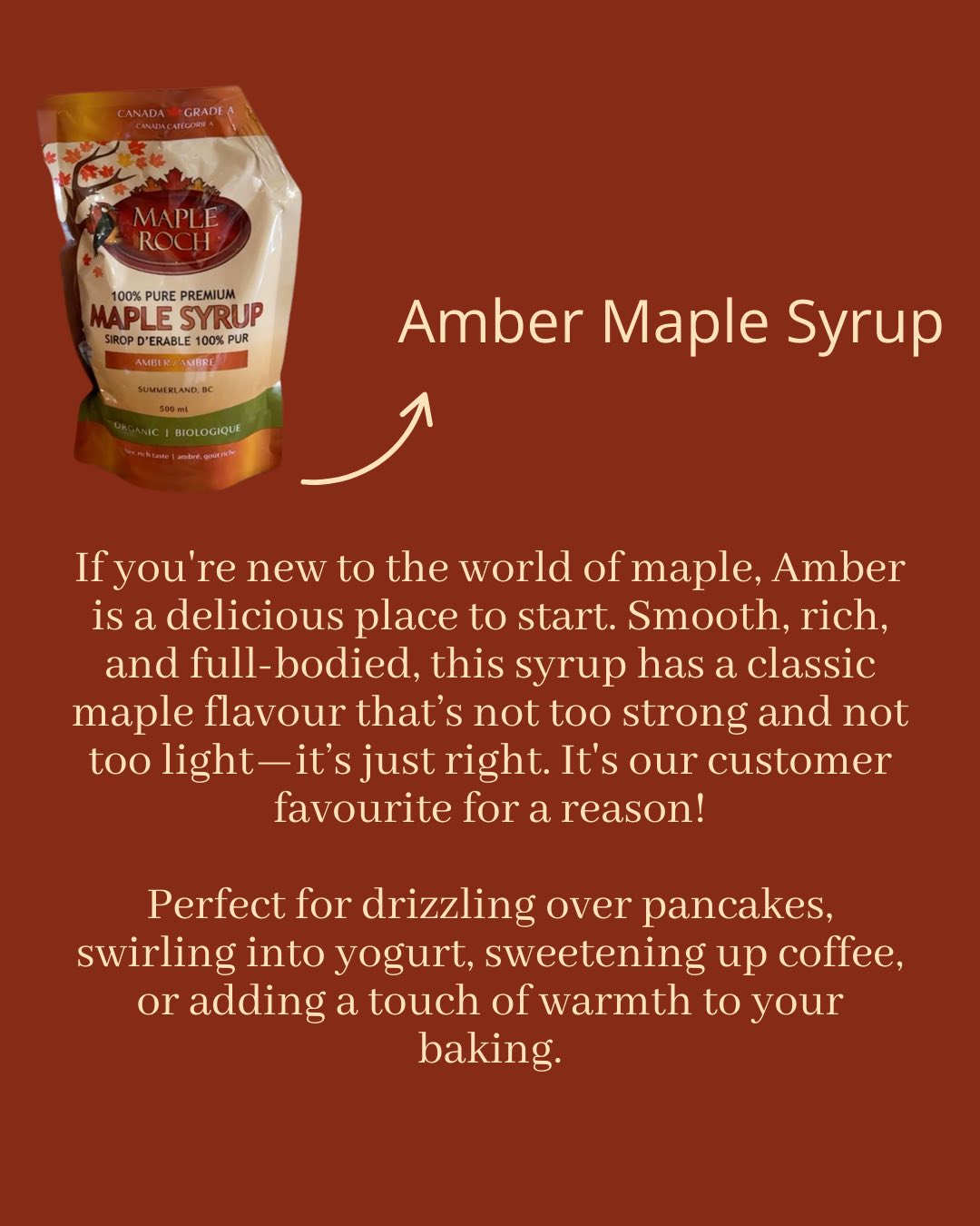 Maple Roch Pure Canadian Maple Syrup | Summerland BC