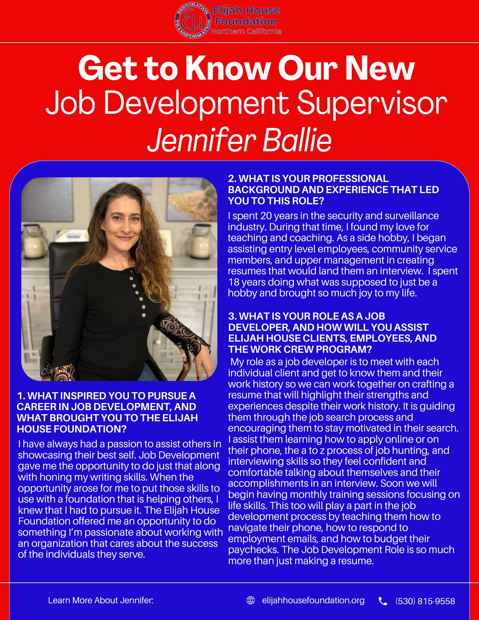 Elijah - 🌟 Meet Jennifer Bali, Our New Job Development Supervisor! 🌟 We ...