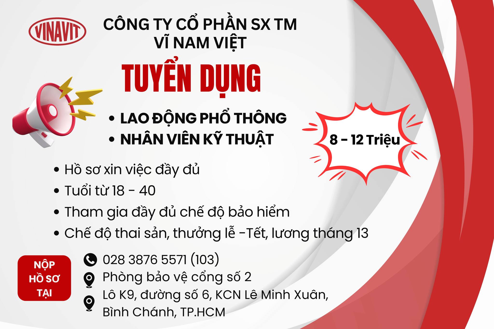 Tuyển dụng VinaVit Group | Ho Chi Minh City