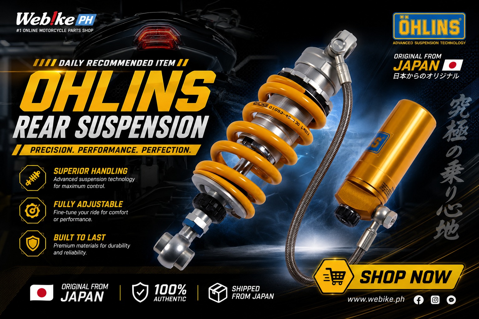 🏁 Upgrade Every Ride with Legendary ÖHLINS Performance! 🏁 Your