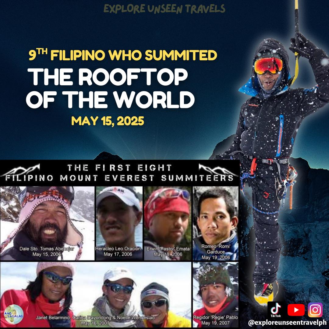 Explore - 9TH FILIPINO WHO SUMMITED MOUNT EVEREST - Rhisael 