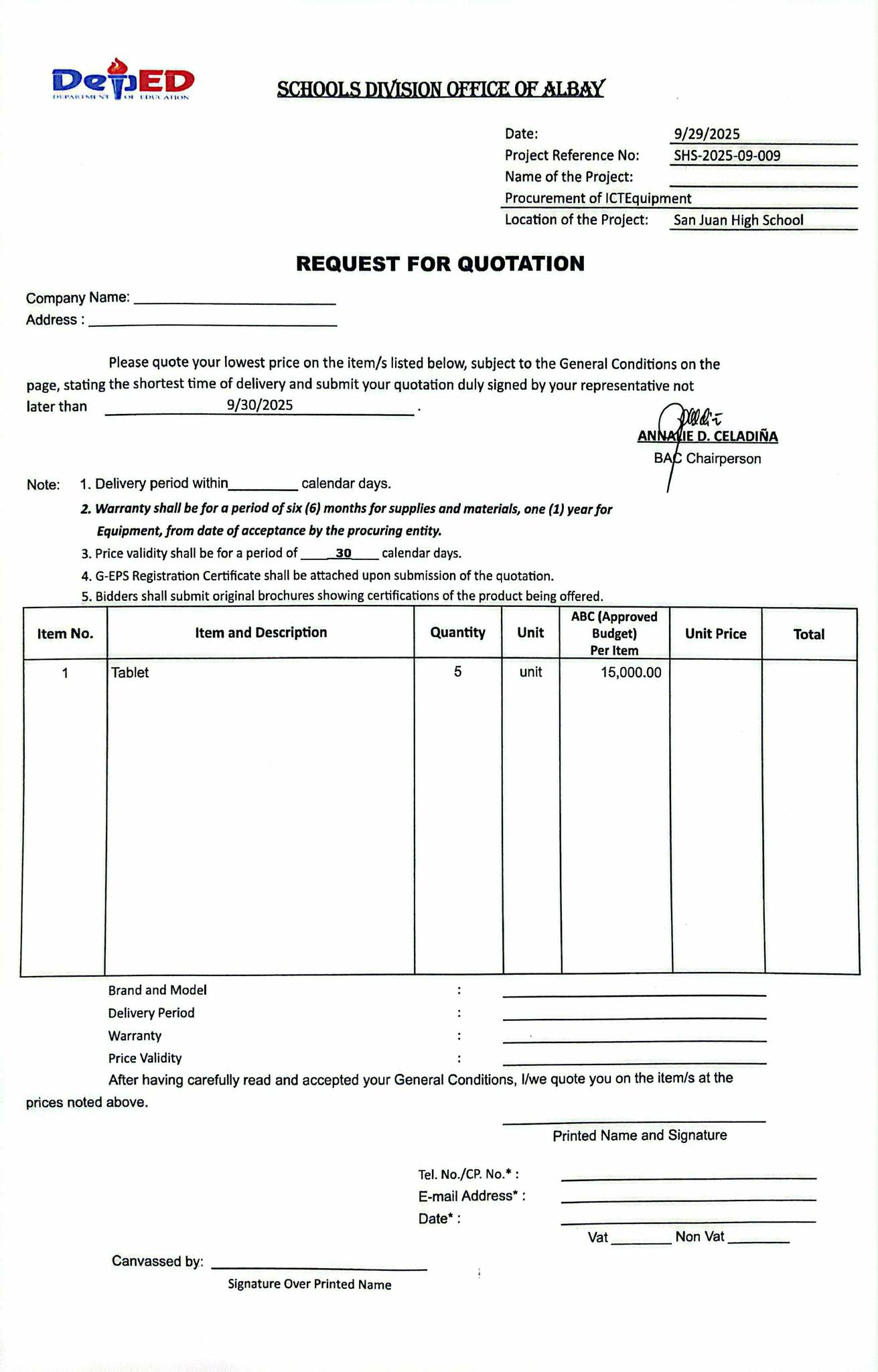 DepEd Tayo San Juan High School - 301856 | Oas