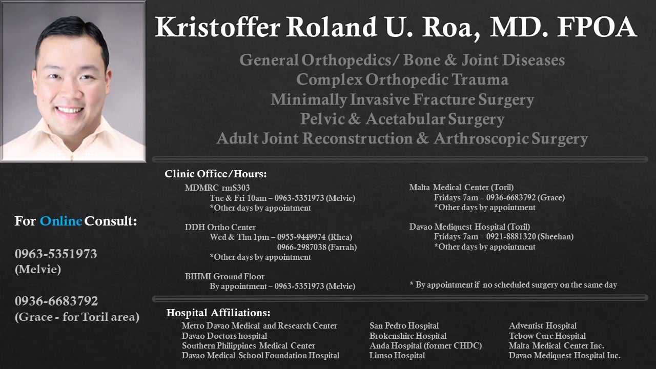 Davao_Ortho_Online Dr_Kristoffer Roland Roa | Davao City