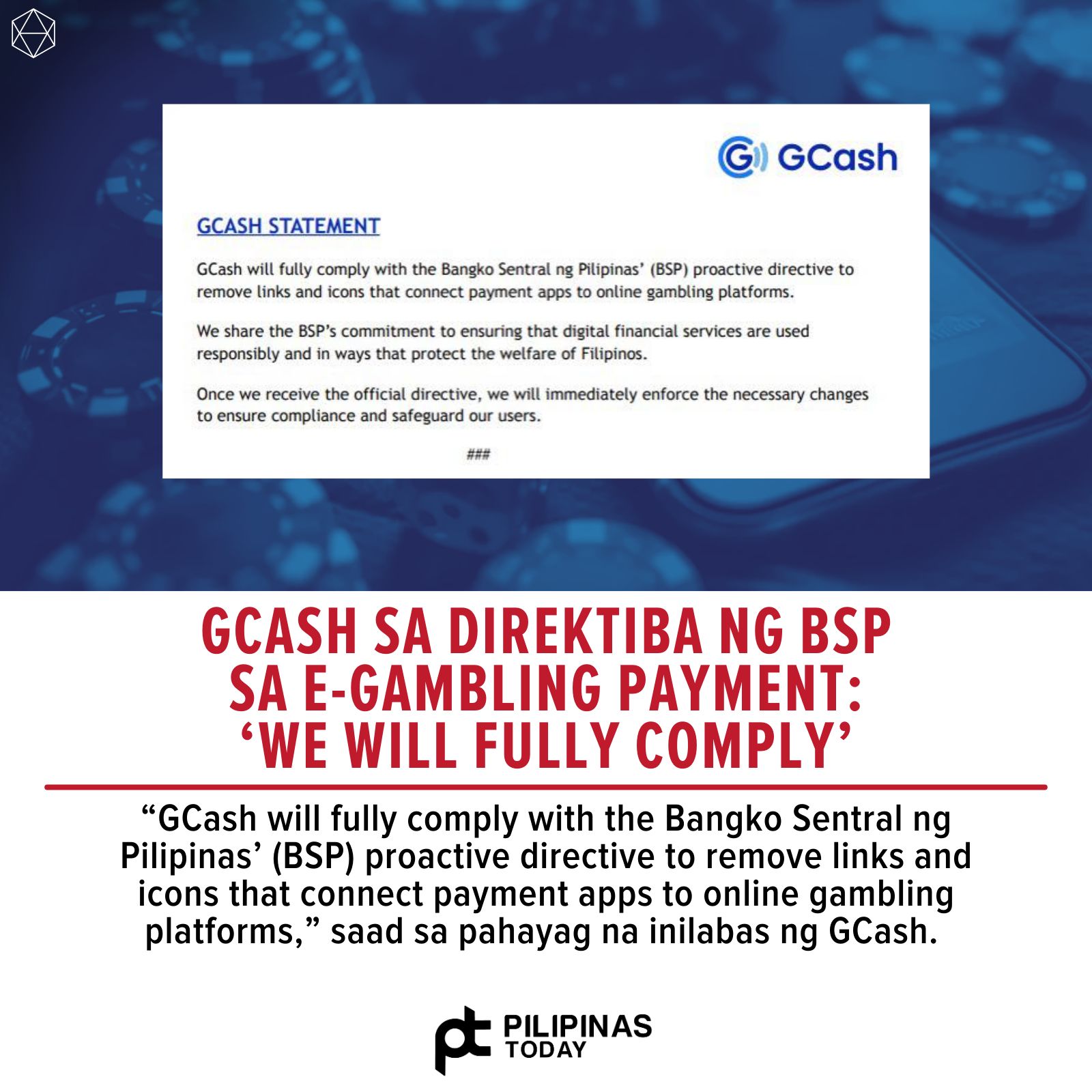 Pilipinas - Alinsunod sa direktiba ng Bangko Sentral ng Pilipinas (BSP ...