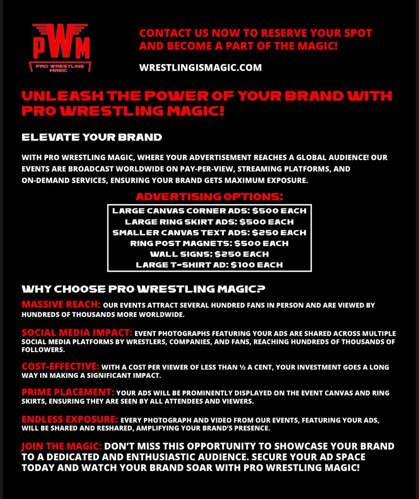 Pro Wrestling Magic Facebook – List of independent wrestling promotions ...