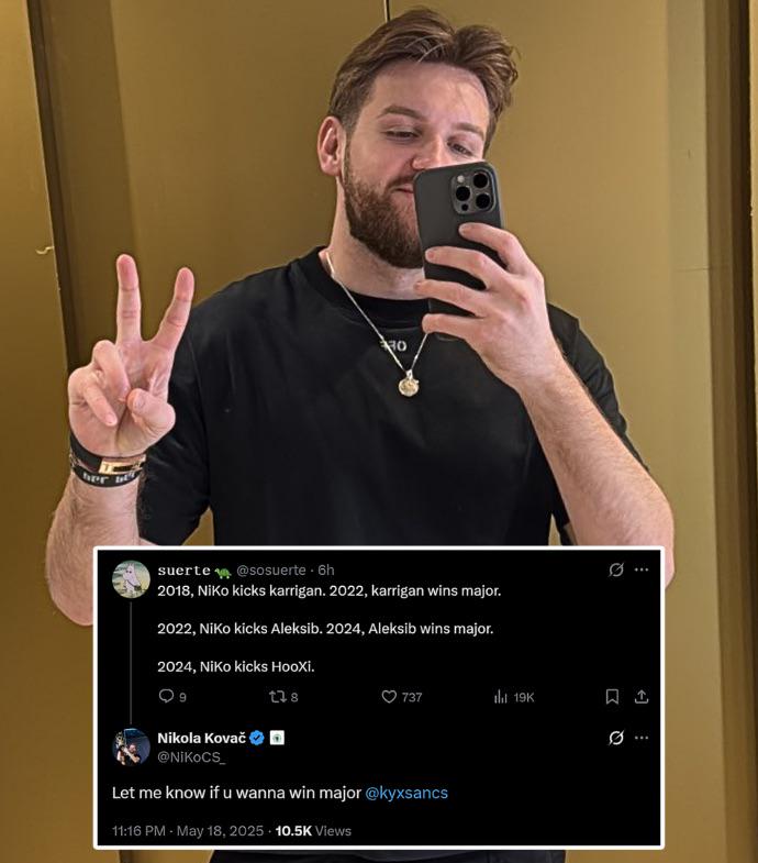 Cs:go - NiKo Trolls Kyxsan by offering to kick him from Falcons | Facebook