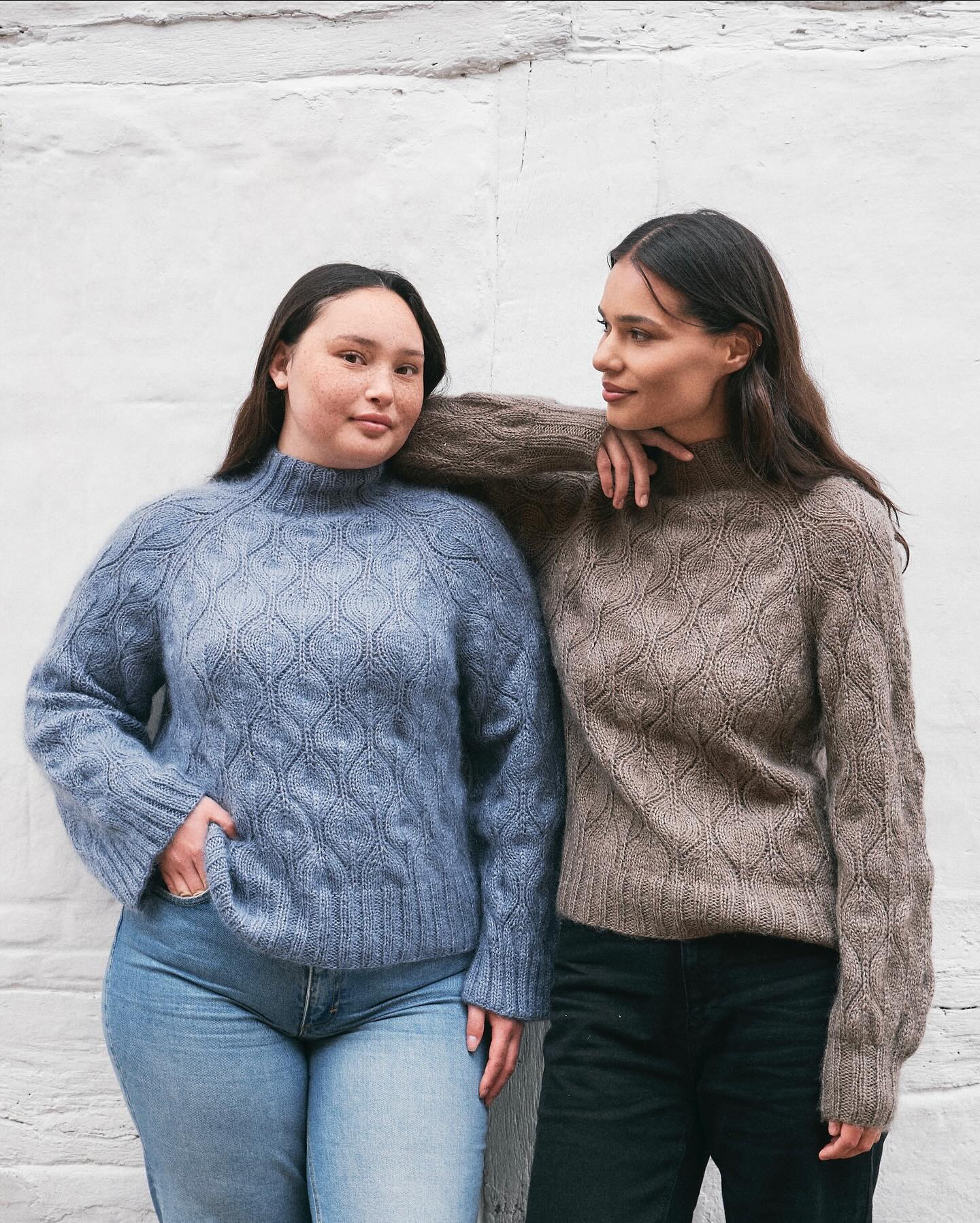 Chunky rib sweater in heavy merino and soft silk mohair
