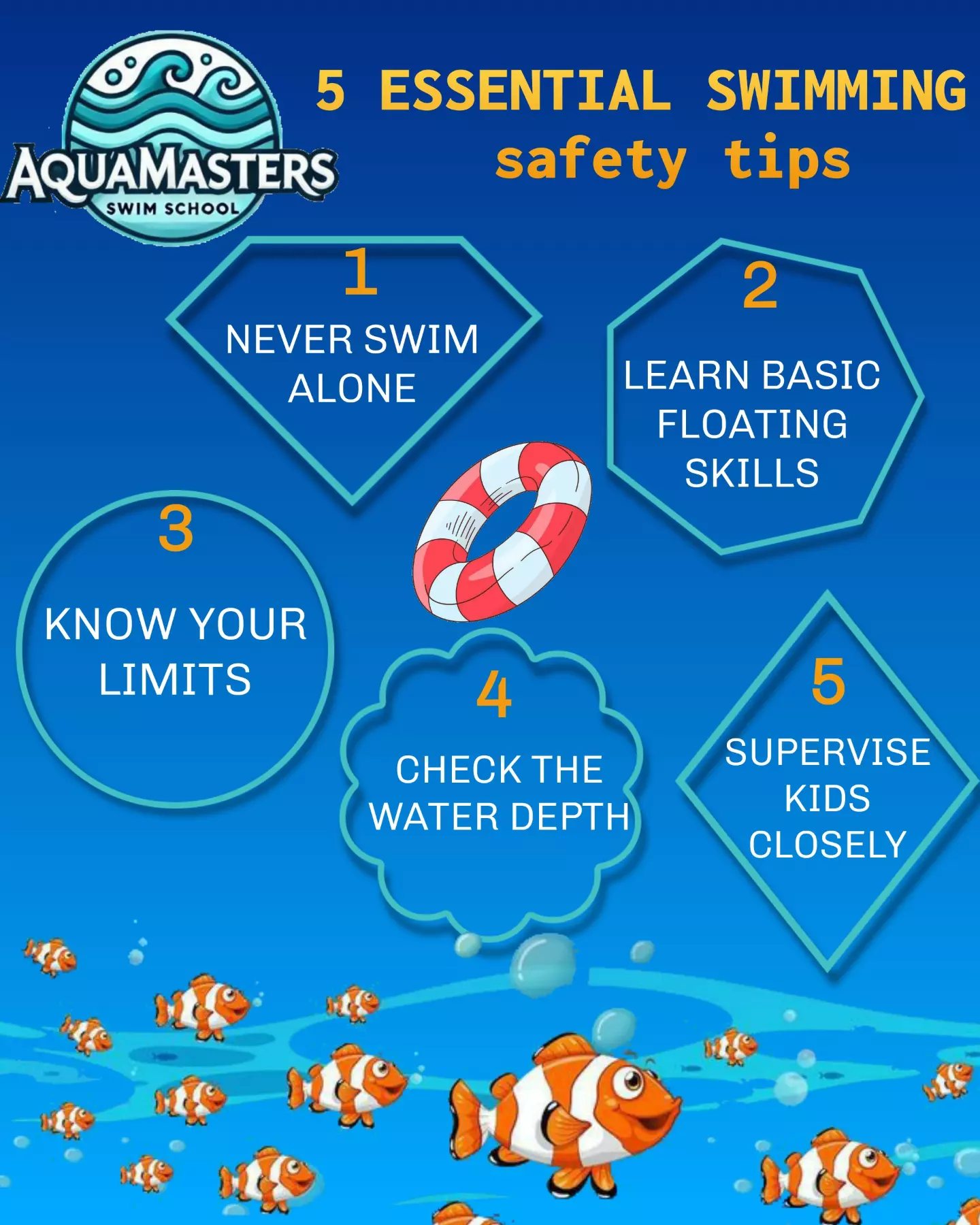 Aquamasters - 🌊🏊‍♀️ Stay Safe in the Water: 5 Essential Swimming Safety ...