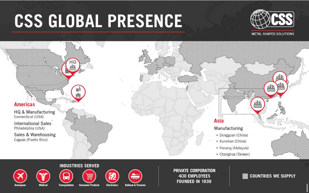 Our global footprint... - CSS - Connecticut Spring & Stamping | Facebook