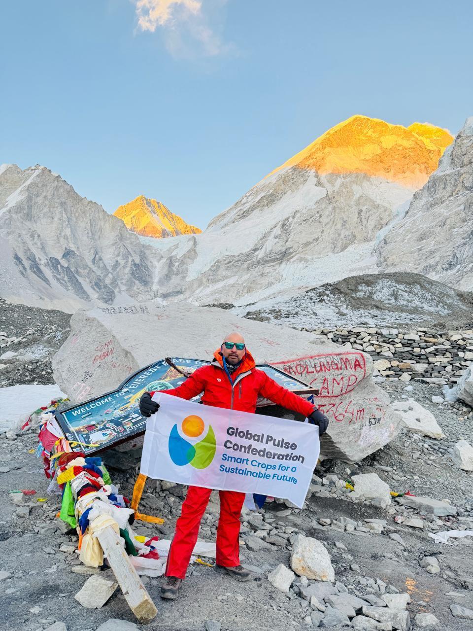 Global - 🏔️ Pulses Reach New Heights: The GPC Flag at Everest Base Camp ...