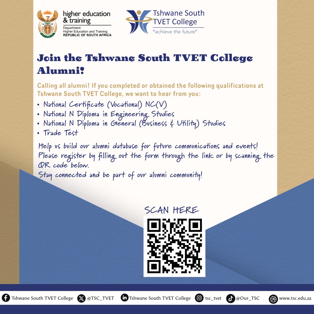 Tshwane - We are excited to announce the establishment of our Alumni ...