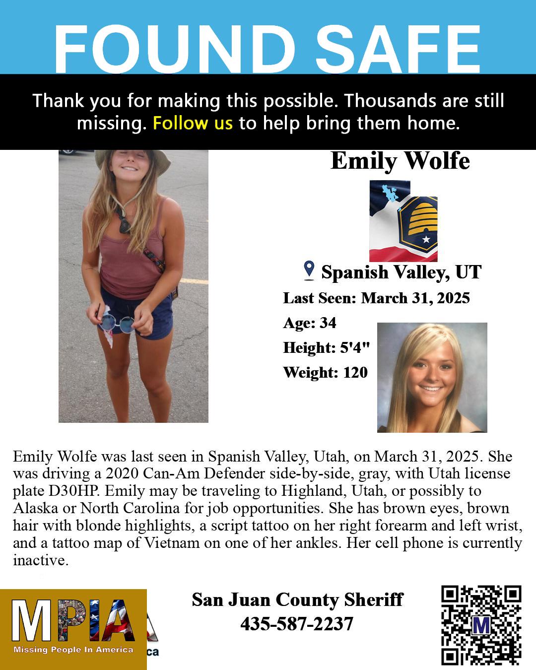 Missing - ***UPDATE*** April 7, 2025 10:52 pm Emily has been located ...