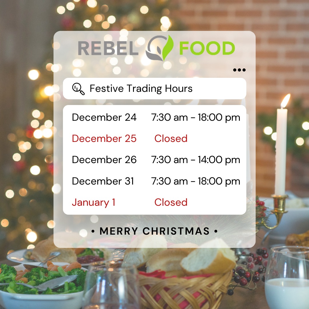REBEL FOOD - 🍊🎄 Rebel Foods Festive Trading Hours! 🎄🍇 The... | Facebook