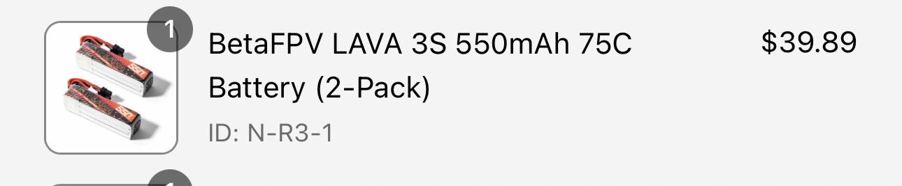 BETAFPV Lava 550 mAh 2S 7.6 V 75C LiHV Lipo Battery with XT30 Connector, Rechargeable FPV Drone Lipo Battery, for 2S FPV Racing Whoop Drone Quadcopter such as Meteor85, Pavo Pico 2S