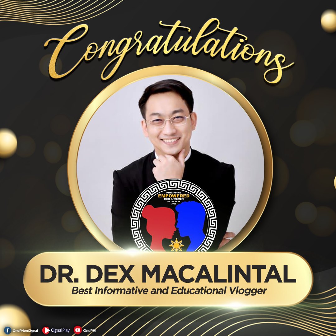 One - Binabati ng One PH si Dr. Dex Macalintal sa kanyang parangal na ...