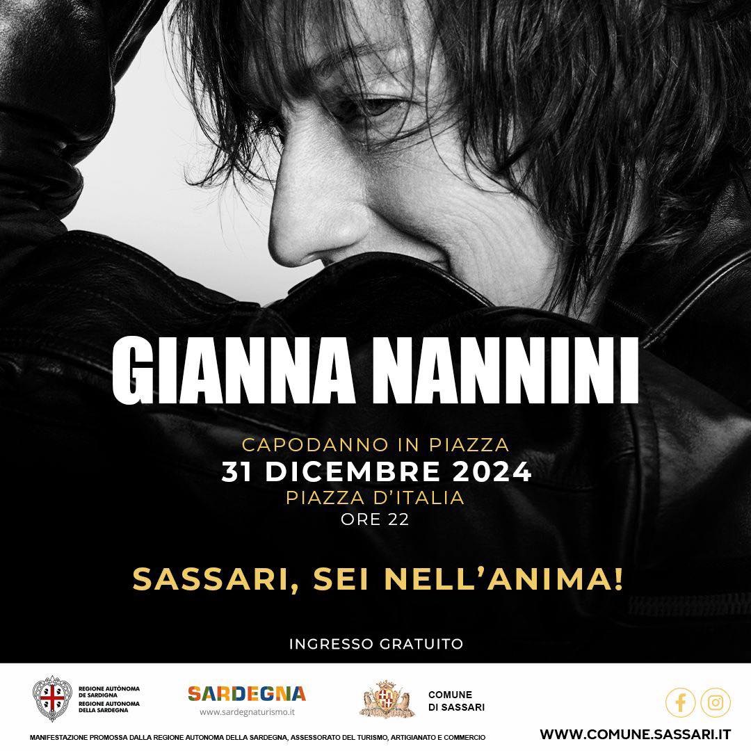 Turismo Sassari - 🎸 Capodanno 2025 a Sassari con Gianna Nannini: IL ...