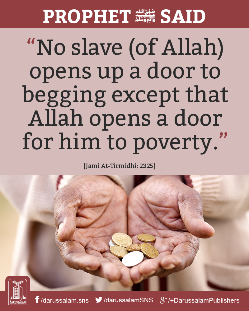 Darussalamstore.com - Daily Hadith | Discouragement of Begging in Islam ...