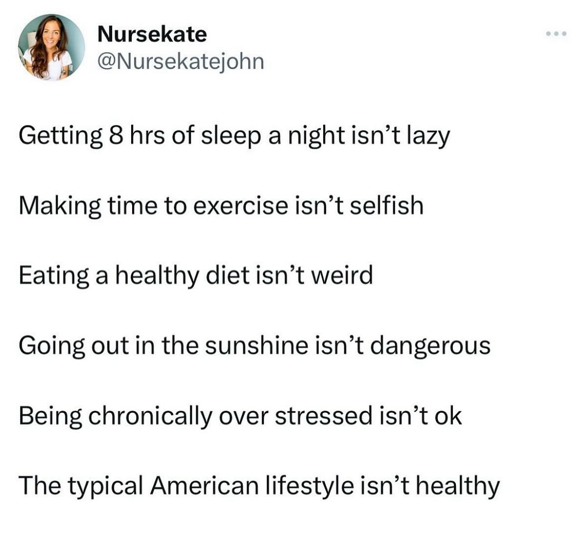 Kate - The conventional American lifestyle is leading to a serious ...