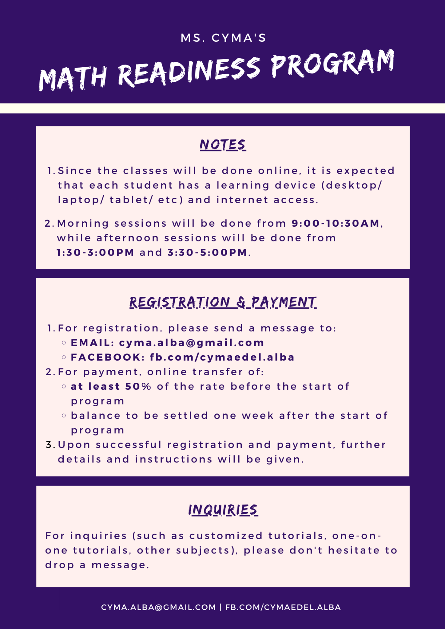 Math Readiness Program