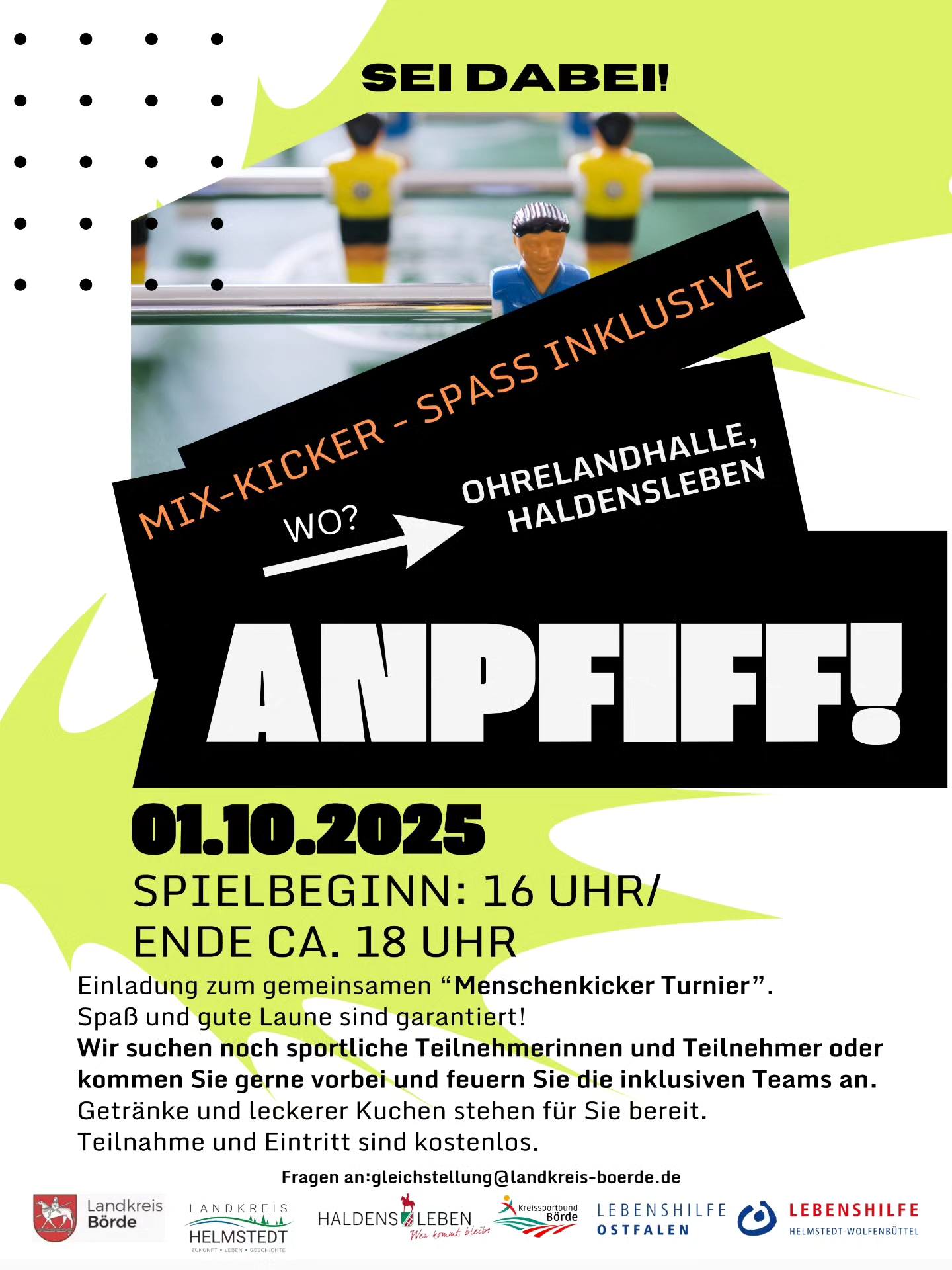 Landkreis Börde - ⚽ Mix Kicker – Spaß inklusive! Am 📅... | Facebook