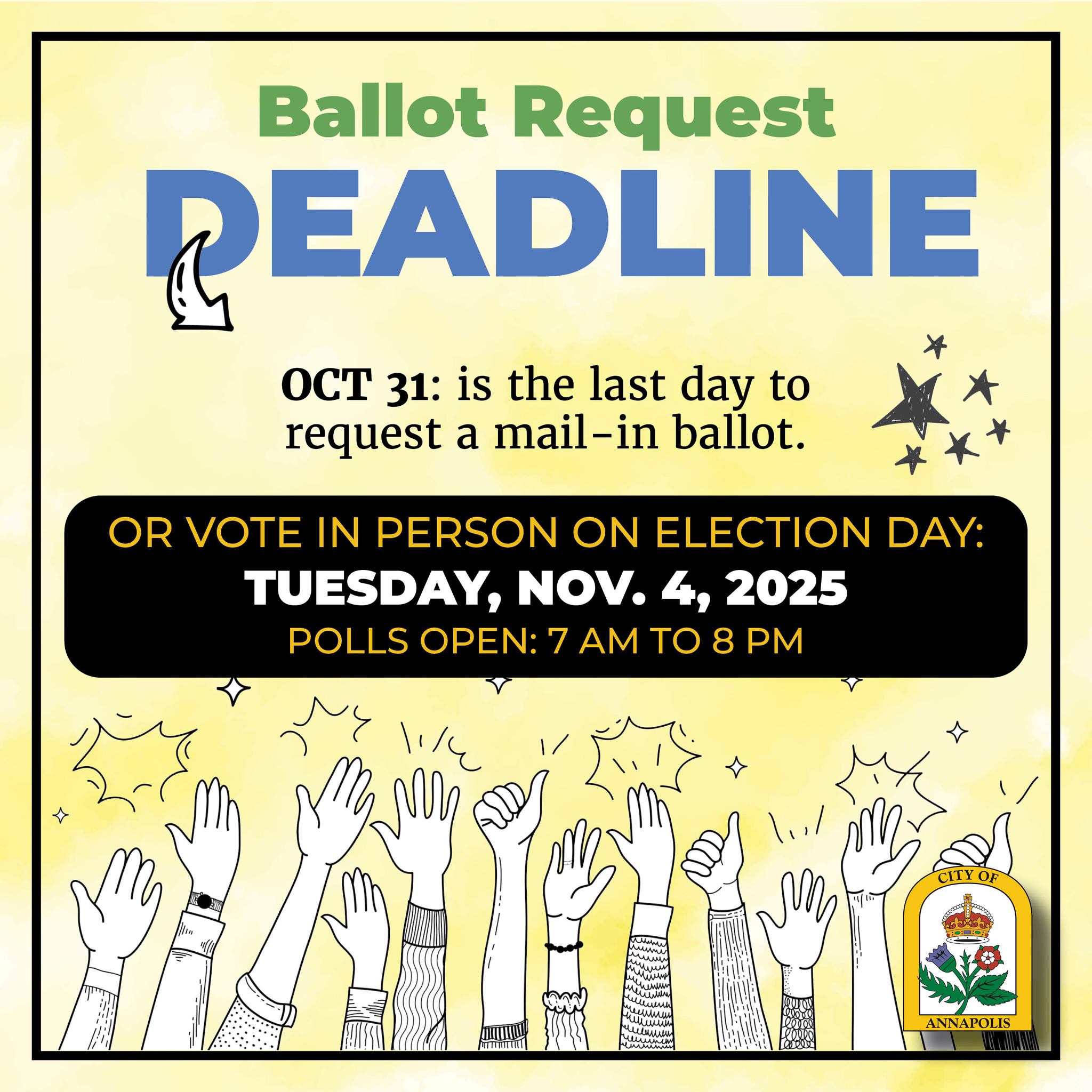The City - 🗳️ Ballot Request Deadline Alert! Want to vote by mail in ...