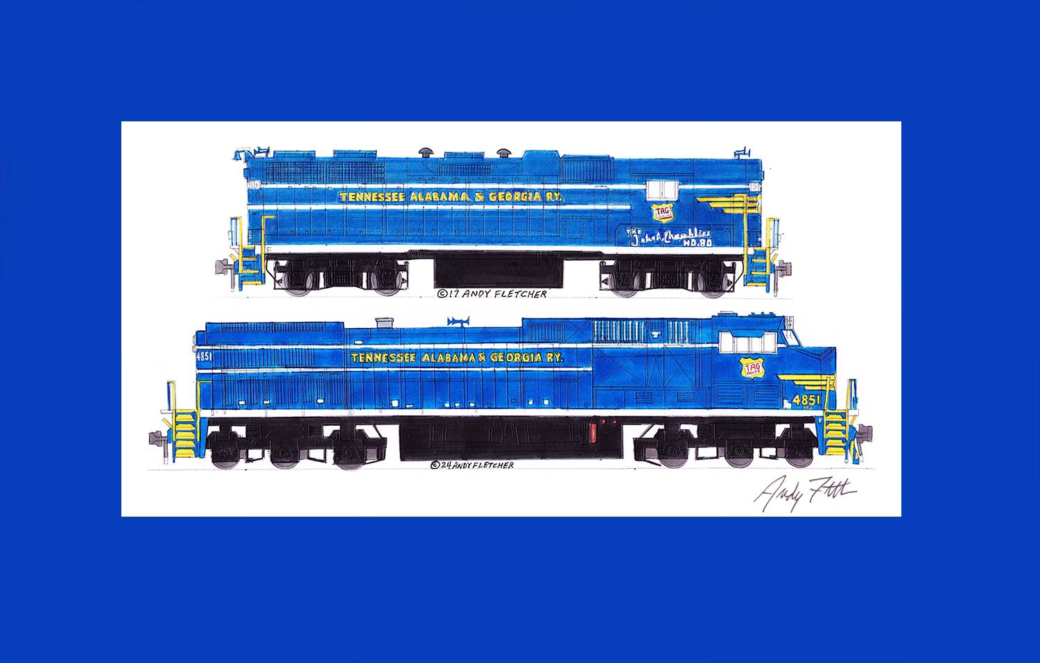 Norfolk Southern heritage engine on display at Tennessee Valley