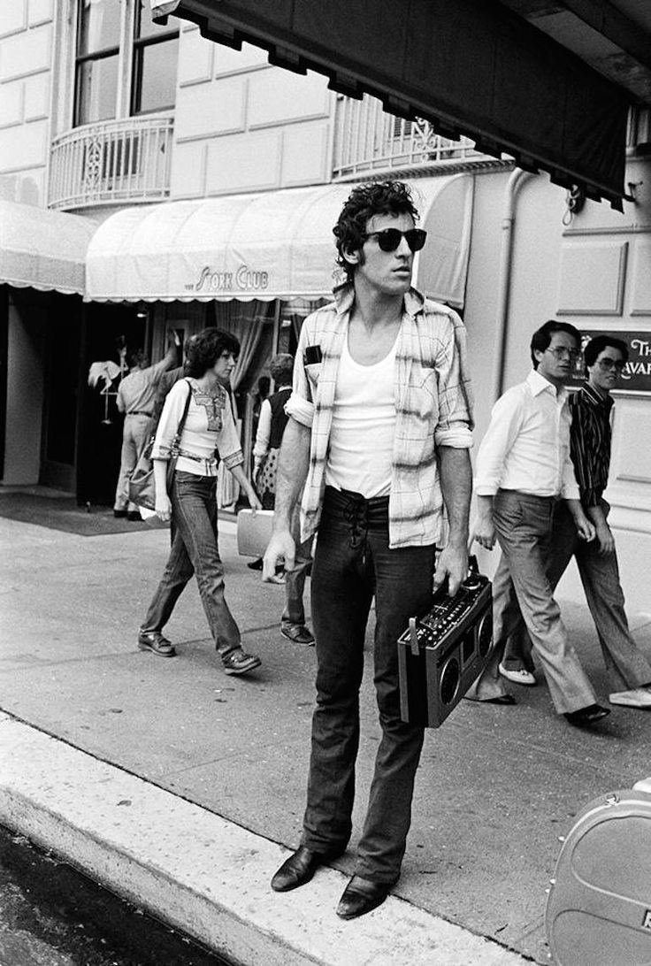 Driving - “Bruce Springsteen on Sidewalk with Boombox, 1978.” The ...
