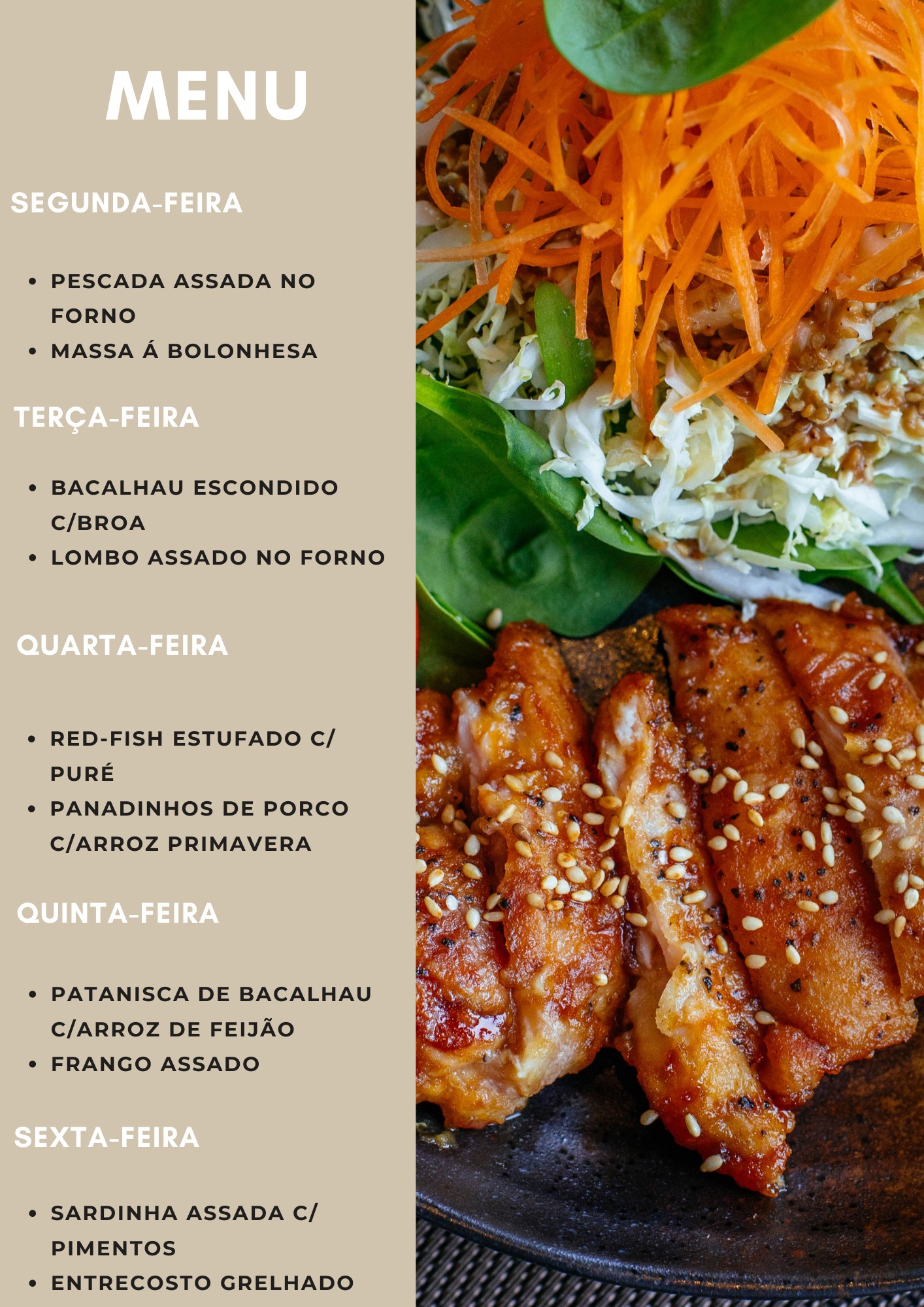 Doce d'Avenida - 🍲 MENU DA SEMANA Veja o menu da semana, recheado de ...