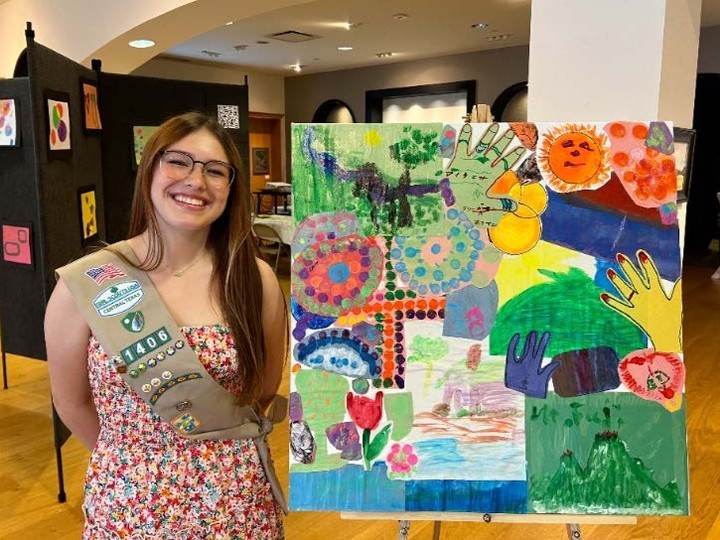 Girl - 🎨 Kara’s #gsGoldAward brought art and creativity to seniors with ...