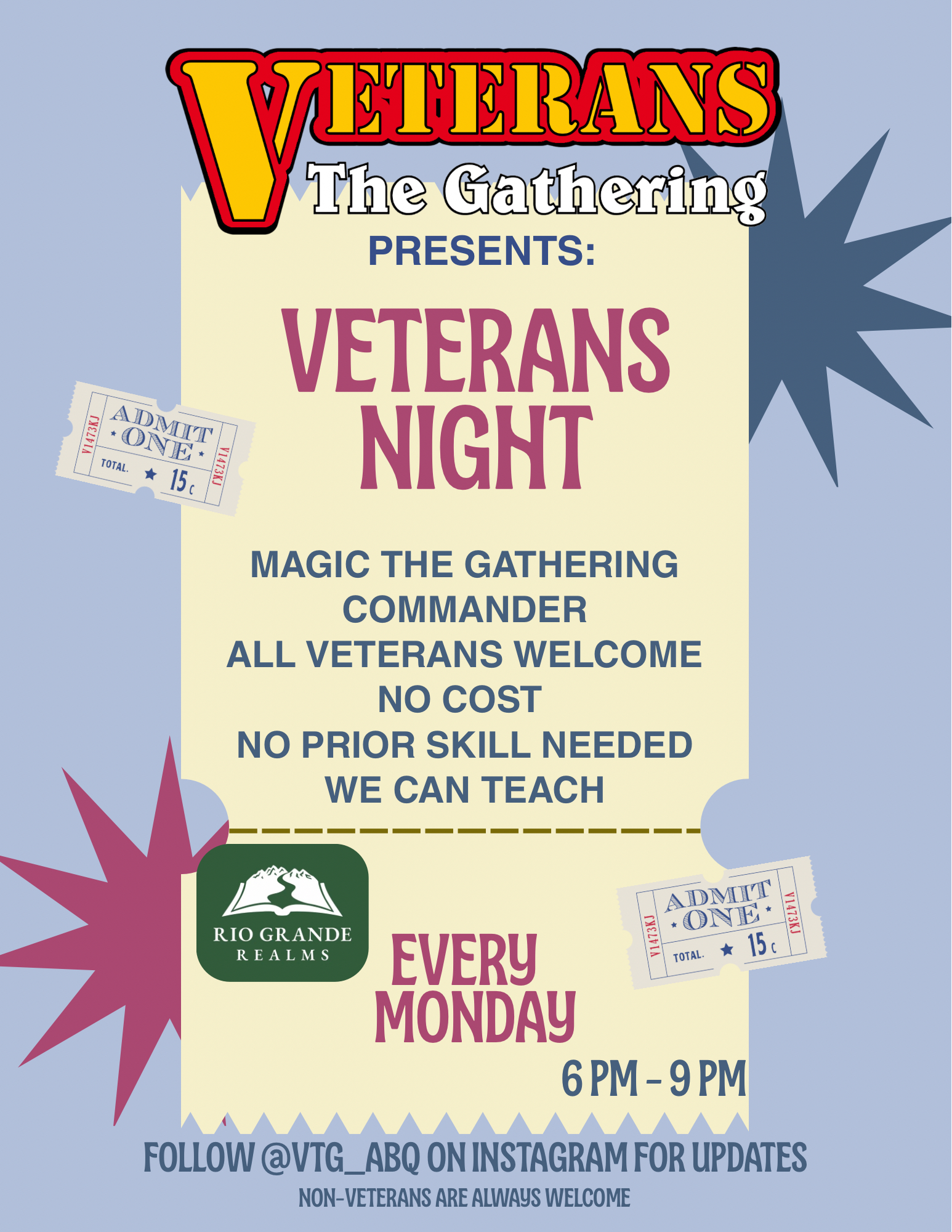 Monday Vets Pod at Rio Grande Relams